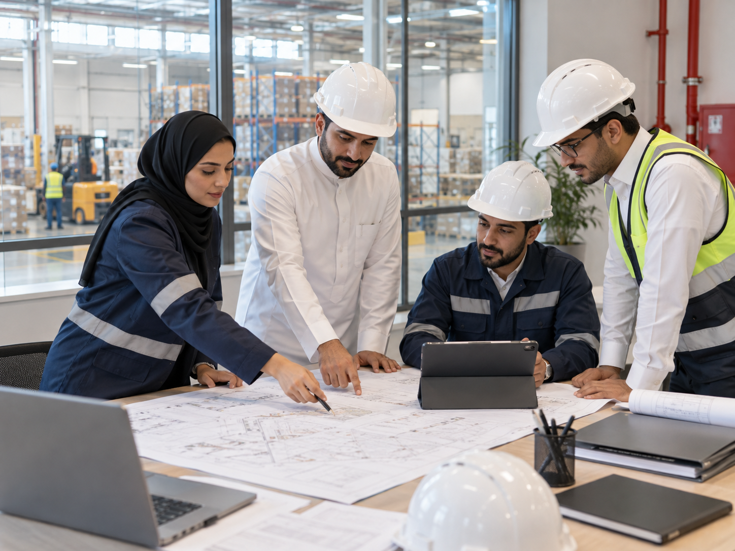 RODIX engineering and logistics professionals reviewing project plans